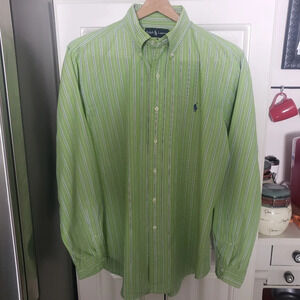 Ralph Lauren Classic Fit Striped Long Sleeve Button Down Shirt